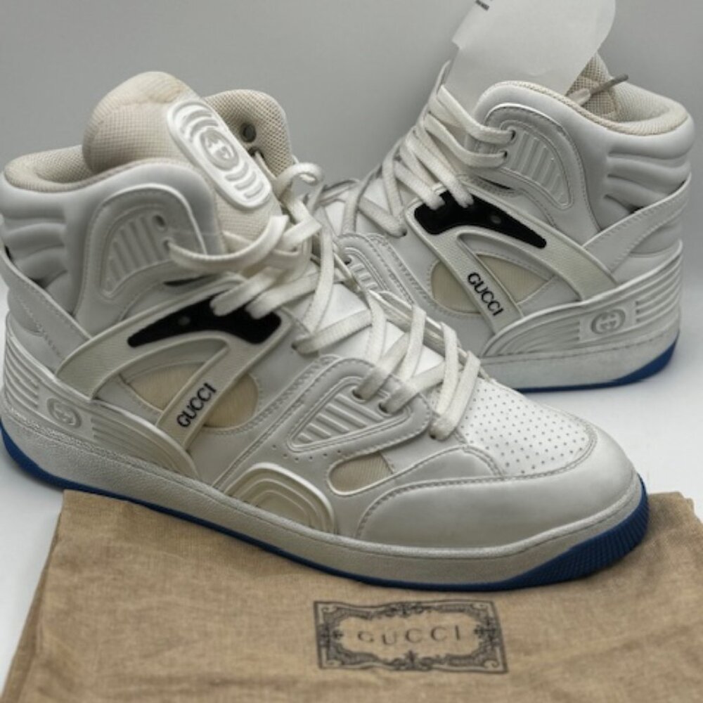 Gucci Men's Basket High-Top Sneakers 12 - Picture 11 of 11